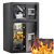 Double Door 4.5 cu.ft Safe Box with Key Lock Password Cabinet Black