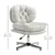 WidePadded Seat, Stylish & Comfortable Office Chair, White Cream