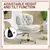 WidePadded Seat, Stylish & Comfortable Office Chair, White Cream