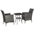 3-Piece Patio Rattan Set - Grey