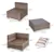 All Weather PE Rattan Sectional Sofa -  Grey