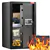 Safe Box 4.0 cu.ft with Key Lock Password - Black