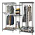 Sturdy Garment Organizer with Hanging Pole & 2 Storage Baskets