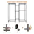 Sturdy Garment Organizer with Hanging Pole & 2 Storage Baskets