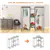 Sturdy Garment Organizer with Hanging Pole & 2 Storage Baskets