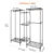 Sturdy Garment Organizer with Hanging Pole & 2 Storage Baskets