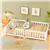 Twin Wooden Montessori Floor Bed – Kids Frame with Fence & Gate