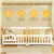 Twin Wooden Montessori Floor Bed – Kids Frame with Fence & Gate