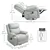 Swivel Massage Rocker - Light Grey