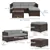 Patio Corner Sofa Set - Grey
