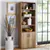 Classic 5-Tier Wooden Bookcase with Doors.