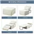 Sofa Bed – Folding Ottoman with Adjustable Backrest, Linen Couch.
