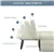 Sofa Bed – Folding Ottoman with Adjustable Backrest, Linen Couch.