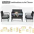 4-Piece Outdoor Lounge Set - Black