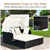 Patio Lounger with Canopy - Off White