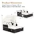 Patio Lounger with Canopy - Off White
