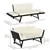 Convertible Rattan Sofa Bed Wicker Loveseat