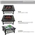 32 Inch Square Steel Outdoor BBQ Wood Burning Fire Pit with Cover
