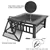 32 Inch Square Steel Outdoor BBQ Wood Burning Fire Pit with Cover
