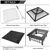 32 Inch Square Steel Outdoor BBQ Wood Burning Fire Pit with Cover