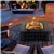 32 Inch Square Steel Outdoor BBQ Wood Burning Fire Pit with Cover