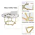 Round Glass Coffee Table: 80 cm Tempered Glass with Gold Metal Frame