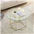 Round Glass Coffee Table: 80 cm Tempered Glass with Gold Metal Frame