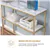 3-Tier Console Table: Faux Marble Buffet Table with Storage for Home