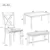 6-Piece Solid Wood Dining Set Table,4 Chairs & Bench, Espresso Finish
