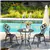 3 Pieces Aluminum Bistro Set, Outdoor Patio Furniture, Garden, Bronze