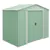 7' x 4' x 6' Garden Storage Shed, Metal Tool Storage House,Light Green