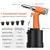 Heavy-Duty Pneumatic Hydraulic Riveter – 2.4-6.4mm, 3917LBF Power