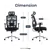 MotionGrey - SkyMesh Office Chair - Comfy High Mesh Back Support with