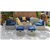 8-Piece Rattan Sofa Set with Weatherproof Cover - Navy