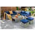 8-Piece Rattan Sofa Set with Weatherproof Cover - Navy