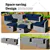 8-Piece Rattan Sofa Set with Weatherproof Cover - Navy