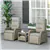 Outdoor 3-Piece Wicker Set - Khaki