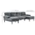 4-Seater Sofa with Wooden Accents - Dark Grey