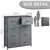 8-Drawer Dresser, 4-Tier Wide Storage Chest – Grey with Wood Top