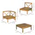Stylish & Sturdy Acacia Wood Outdoor Sectional – 6 Pieces with Cushion