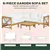 Stylish & Sturdy Acacia Wood Outdoor Sectional – 6 Pieces with Cushion