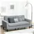 Grey Modern Couch with Wood Legs