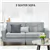 Grey Modern Couch with Wood Legs