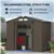 Outdoor Storage Shed with Foundation - Brown