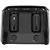 4-Slice Toaster Black with 6 Shade Settings and Removable Crumb Tray