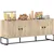 Chevron Sideboard with 4 Doors & Adjustable Shelves,Steel Base Cabinet