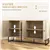 Chevron Sideboard with 4 Doors & Adjustable Shelves,Steel Base Cabinet