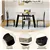 5-Piece Dining Table Set, Wooden Kitchen Table and 4 Chairs (Grey)