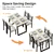 5-Piece Dining Table Set, Wooden Kitchen Table and 4 Chairs (Grey)