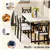 5-Piece Dining Table Set, Wooden Kitchen Table and 4 Chairs (Grey)